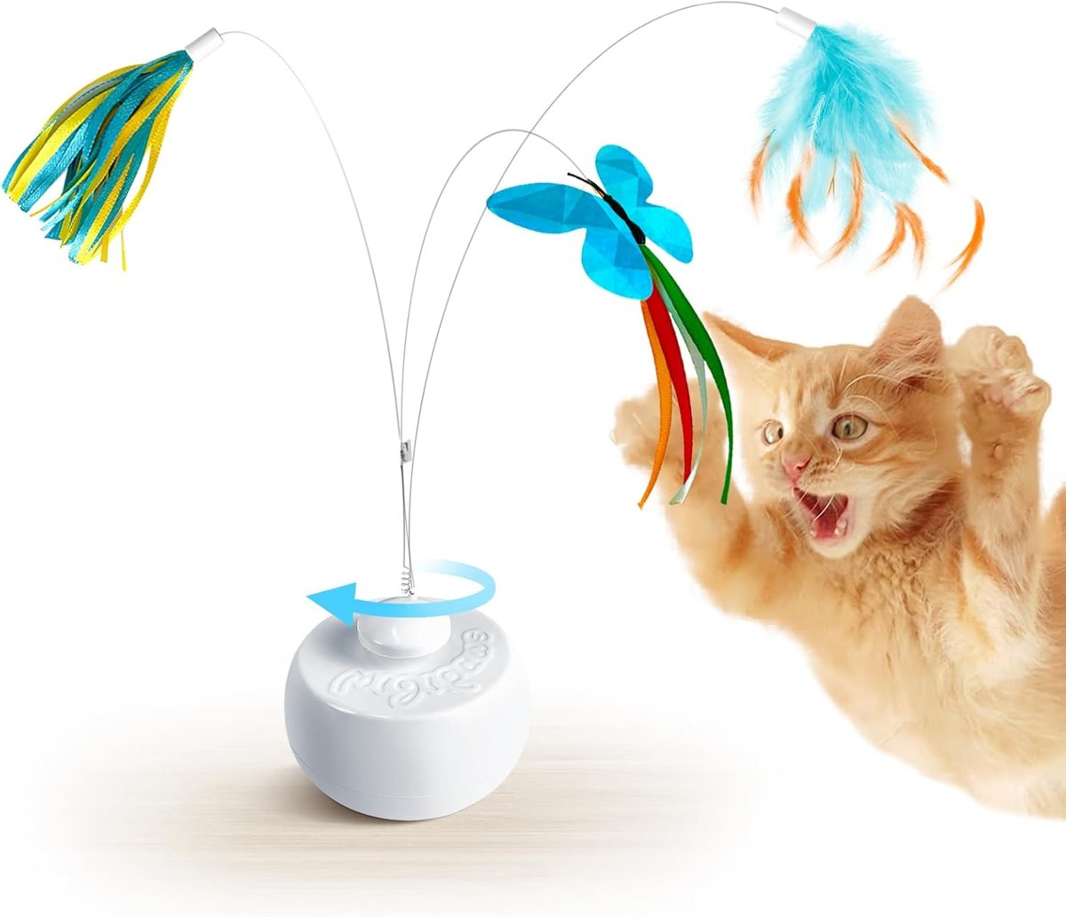 Butterfly & Feather Tumbler Cat Toy