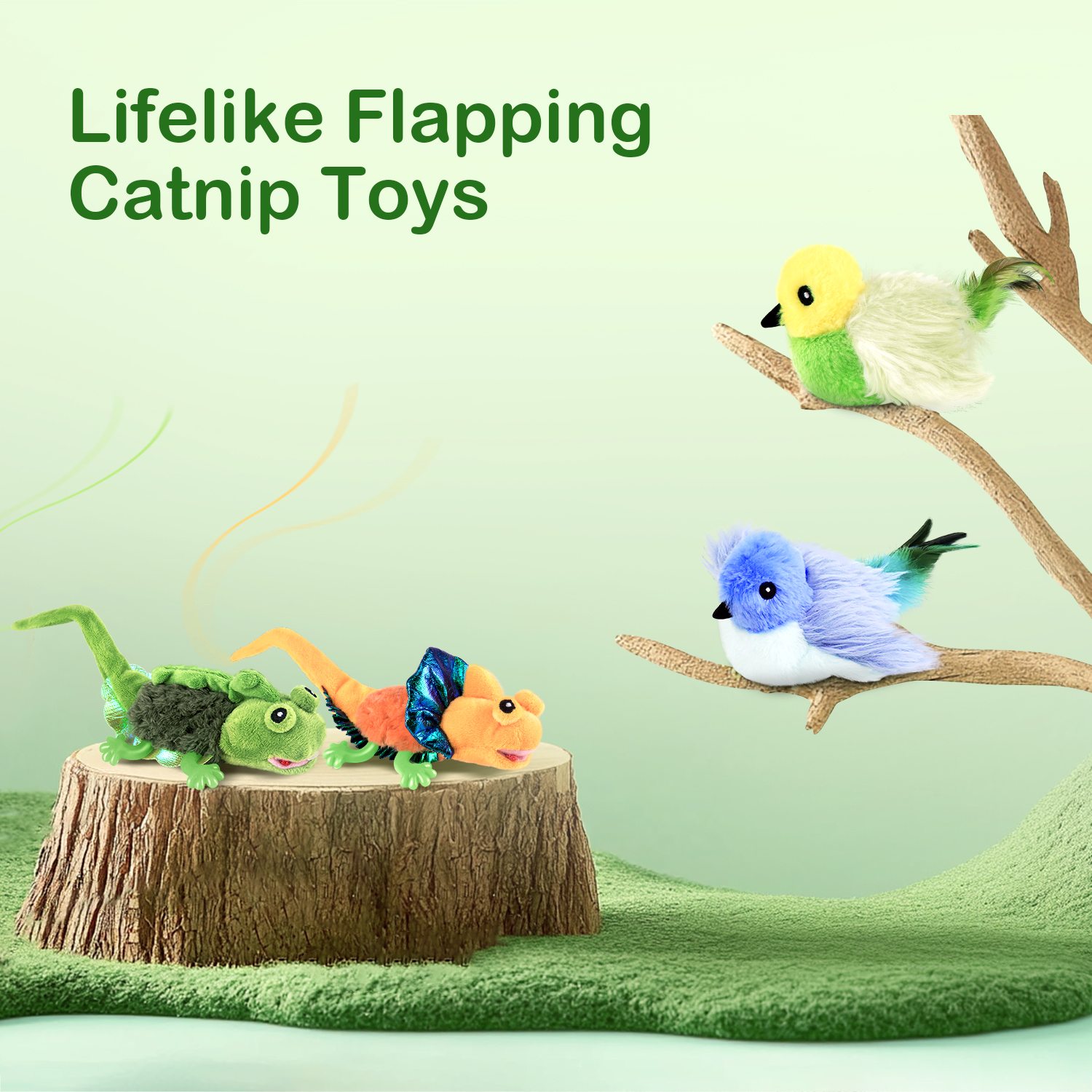 Flapping Birds, Lizards & Catnip Plush — from the Migipaws gallery