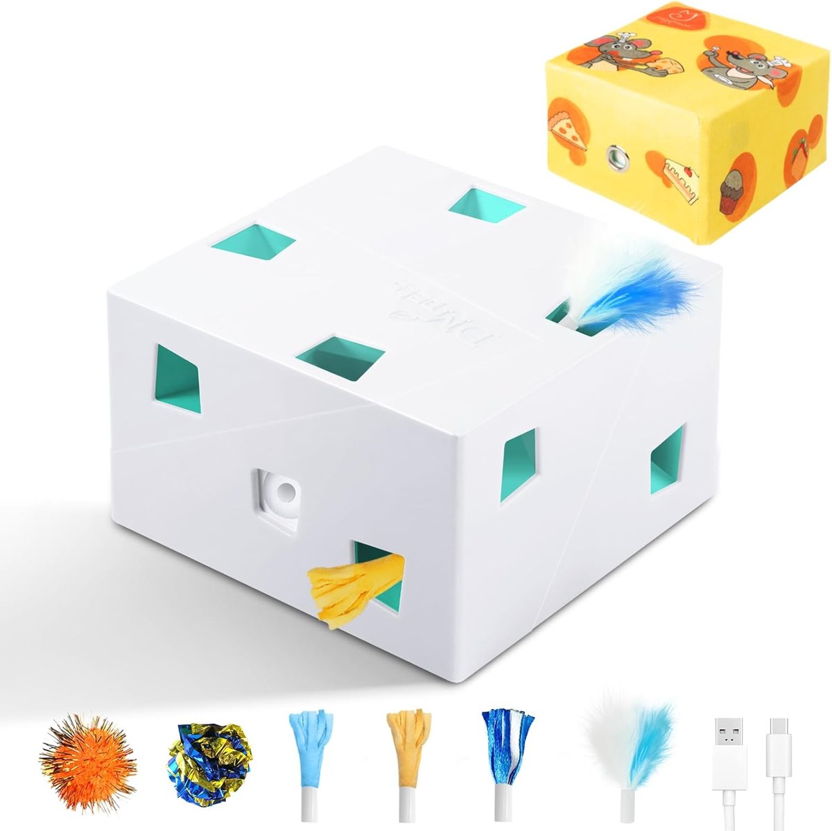MigiBox Plus 3-in-1 Cat Toy — White